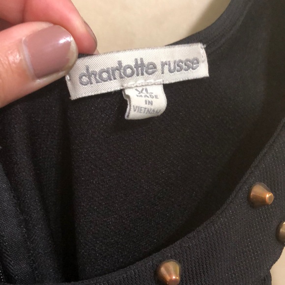 🔥 Size XL CR mini black dress gold studs - Picture 3 of 3